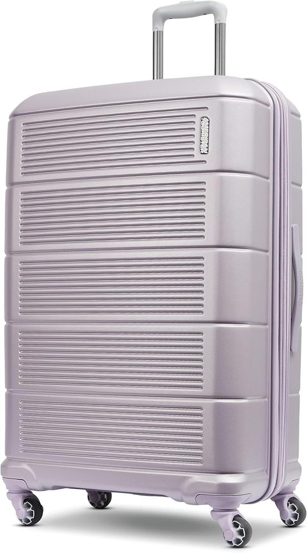 American Tourister Stratum 2.0 Expandable Hardside Luggage with Spinner Wheels, 28" SPINNER, Purple Haze (28-Inch Checked-Large)