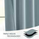 MIULEE Slate Blue Back Tab Blackout Curtains 84 Inch Length 2 Panels Set for Living Room Bedroom Privacy, Rod Pocket/Pinch Pleat Thermal Insulated Room Darkening Pleated Light Blocking Drapes