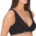 Hanes Women's Maternity Nursing Bra, Lounge Nursing Bralette, Moisture-Wicking, Odor Protection (Black, XXL)