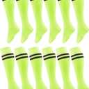 Winterlace Kids Youth Soccer Socks, 12 Pairs Boys Girls Knee High Team Football Athletic Sports