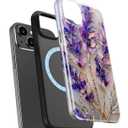 Bemal for iPhone 13 Mini Case Cute,Aesthetic Vintage Purple Lavender Girly Shell,Compatible with Magsafe,Trendy Unique Cool Retro Western Protective Slim Silicone Phone Cover for Women Girls