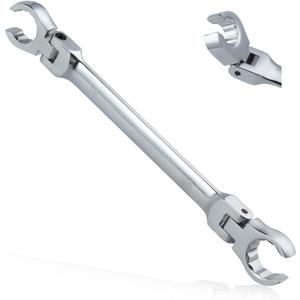 Flex Head Flare Nut Wrench 16 * 18mm Flexible Line Set - Metric Flare Tool for Automotive and Plumbing Repairs - 40Cr Steel