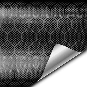V2 Hex Carbon Black Vinyl Car Wrap (3ft x 5ft)