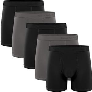 Natural Feelings Boxer Briefs Mens Underwear Men Pack Soft Cotton Open Fly Underwear
 Medium