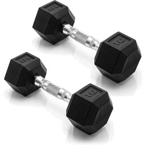 CAP Barbell Coated Dumbbell Weight | Multiple Options Pairs & Sets (10 lb - Pair)