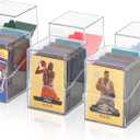 6 Pack Card Deck Boxes: Transparent Storage for TCG, MTG, YuGiOh, Sport Cards and Other Collectible Cards  Compact Clear Organizers, Holds 800+ Cards, Ideal for Collection and Storage