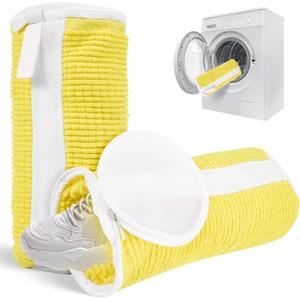 Washer Dryer Shoe Washing BagMicrofiber Wash Shoes Bags - Reusable Covers Sneaker Delicate Laundry Bags - Delicates Tennis Shoe Washing Machine Bag - Lazy Cleaner Storage Large Shoebag