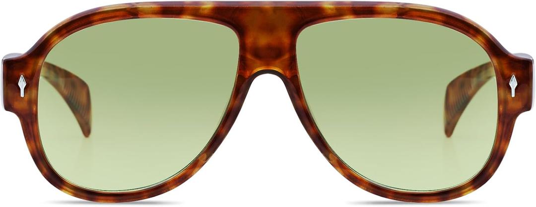 Retro Aviator Sunglasses for Women Men Trendy 70s Vintage Plastic Square Eyewear Tinted Lenses Sunnies