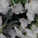 NUPTIO Flower Balls for Wedding Centerpieces - 2 Pcs 16 inch Diameter Fake Flower Ball Arrangement Bouquet Party Centerpieces for Tables - White Rose Bouquet Centerpiece Flowers for Wedding Table