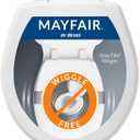 Mayfair Caswell Modern SlowClose Toilet Seat Durable Plastic Seat Made in USA Round White