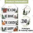 2 x patcate Woodland Nursery Decor, Jungle Safari Animals room Wall Sign Art