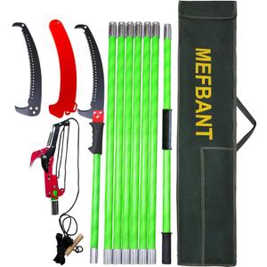 Pole Saw for Tree Trimming - 30.1 FT Extendable Tree Pruner, Long Handle Tree Trimmer, High Reach Branch Cutter, Heavy Duty Pole Pruning Saw, Tree Cutting Tool for Hard-to-Reach Branches