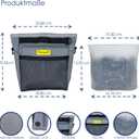 Dog Treat Pouch with Magnetic Closure 4-Cup Silicone Bag Fanny Pack Holder with Clicker 4 Ways to Wear Front Pocket Fits All Phones Ideal for Leash, Pet Walking and TrainingGray