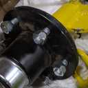 2Pack Shipping Container Wheels 8 - Lug Wheels kit, Shipping Container Axles with Ratchet Tie Down-Moves 20ft.-40ft. (Lemon)