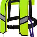 Snorkel Vest, Portable Inflatable Swim Vest Jackets for Snorkeling Swimming Diving Safety,Manual Inflatable Men's Women's Adjustable Vest for Swimming Fishing Outdoor Water Sports (330LB) (Green)