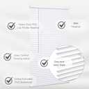 LOTUS & WINDOWARE Cordless Mini Blind, 1" Vinyl Slats, 35" Wide x 60" Long - White, Window Blinds for Home and Office, Interior Door Blinds - Light Filtering