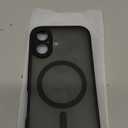 TOCOL Magnetic for iPhone 16 Case, Compatible with Magsafe, Upgraded Full Camera Protection, Drop Protection, Translucent Matte Back Bumper Phone Cover 6.1-InchBlack