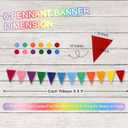 Pennant Banner Flags - 6-Pack Pre-Strung Rainbow Party Garland | Felt Triangle Bunting for Birthdays, Baby Showers, Weddings, Pride, Carnival and Festival Decorations
