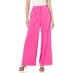 The Drop Women's Sullivan Silky Stretch Trouser (Large, Hot Pink)