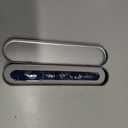 Silver Pen Case With Blue Floral Pen