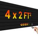 Ezlaino PVC Slat Wall Paneling 4FT x 2FT- Thickened & Durable, Waterproof, Versatile | Fits Most Slatwall Accessories (Not Included) | Ideal for Garage, Home & Store Organization, Black