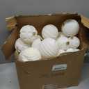 KI Store Velvet Christmas Balls White 25pcs Flocked Christmas Tree Ornaments Assortment for Xmas Tree Holiday Decor