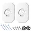 2 Pack Vinyl Siding Mounting Blocks, 8141DBL Vinyl Siding Light Mounting Block with Built-in Electrical Box, Outdoor Mounting Plate kit for 1/2 inch Double