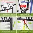 Sttoraboks 5 Bikes Floor Stand, Adjustable Bicycle Parking Rack with Hook for Garage, Indoor, Outdoor, Free Combination Bike Storage Cycle Rack for Mountain, Road and Kids Bikes, Max Tire Width 2.5