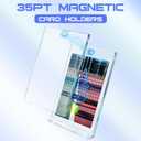 200ct Magnetic Card Holder One Touch,35pt U-V Card Protectors Hard Plastic