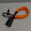 Car Steering Wheel Lock, Theft Prevention Device Seat Belt Lock Quick Install,3 Keys Included (Orange)