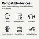 Amazon Basics Smart Plug, Works with Alexa Only, 2.4 GHz Wi-Fi, No Hub Required, 2 Pack, White