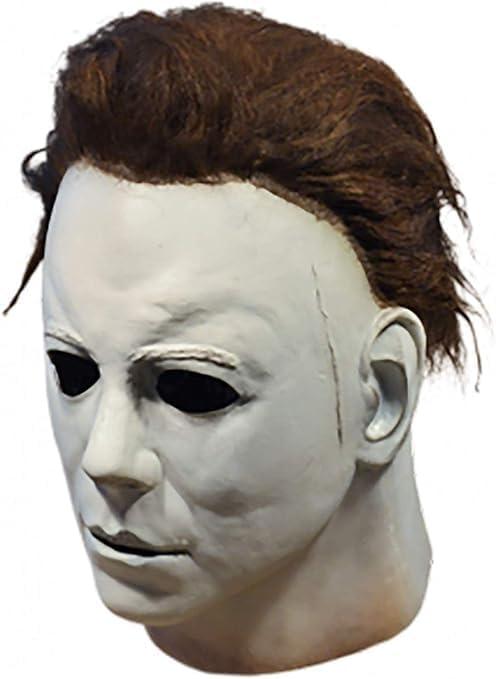 Michael Myer Mask Adult, Halloween Michael Myer Mask Horror Latex Full Head, Horror Masquerade Cosplay Party with Realistic Detailing & Breathable Design for Halloween Cosplay, Party Props