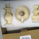 Ceramic Taper Candle Holders Set of 3, Cream White Candlestick Holder Nordic Modern Decorative Candle Stand for Home Decor, Dining Table Centerpiece, Housewarming Gift