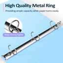 BinderX Extra Durable 1.5 Ring Binder, Round Ring 1.5 Inch Binders, Fits 325 Sheets of 8.5x11 Paper, Customizable View Cover with Inside Pockets, Cute 1.5" Binder, School Supplies for Girls, Green