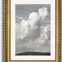 VIYYIEA Gold Framed Cloud Wall Art Decor, Living Room Bedroom Cloudy Pictures Collage Wall Decor, Antique Frame Canvas Prints Artwork, Vintage Abstract Nature Paintings,11x14 Inch (Ethereal Cloud Study)