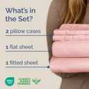King Size 4 Piece Sheet Set - Comfy Breathable & Cooling Sheets - Hotel Luxury Bed Sheets for Women & Men - Deep Pockets, Easy-Fit, Extra Soft & Wrinkle Free Sheets - Baby Pink Oeko-Tex Bed Sheet Set