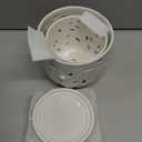 BUYMAX 5 inch&6 inch Orchid Pots with Holes & Removable Trays, White Ceramic Pots for Plants, Effective Drainage and Ventilation for Orchid Root Health to Assist New Plants or Repotting