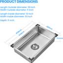 Stainless Steel Dish Tub for Kitchen Sink, 11"x18"