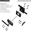 HILLMASTER Double Sided Gate Latch for Wooden Fence,Heavy Duty Swinging Door Latch Two Sided Gate Door Latch for Outdoor Fence,Self Locking Gate Latch Gate Hardware for Wood Gates,Pool,Backyard,Garden