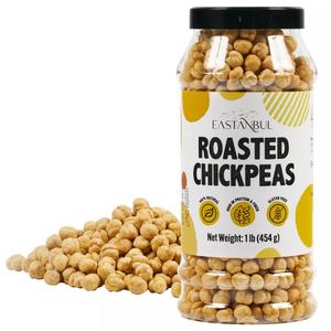 Eastanbul Roasted Chickpeas, 1lb High Quality Chickpea Snacks, Lightly Salted, BBD 08/26/2026
