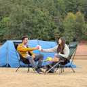 Wildhiker Portable Compact Folding Camping Chairs Lightweight High Back with Pillow, Deep Recline, ArmPads, Side Pockets-for Motorcycle, RV, Backpacking, Travel, Festival Black