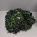 Christmas Wreath Pre-lit 24 inch with 50 Led & Cupressus Tips, Battery Operated Artificial Christmas Wreaths for Front Door with Timer Lights, Wreath for Christmas Decoration Door Windows Wall Green