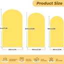 6 ft Arch Backdrop Cover Yellow - Double-Sided Spandex Arch Covers Stretchy Backdrop for Balloon Arches Birthday Party Baby Shower Banquet Wedding Photo Background