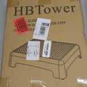 HBTower Mobility Step Stool for Adults & Seniors - Non-Slip Platform Indoor and Outdoor, Portable Riser, Safety Step for Car, Bedside, Office, Shower, Stairs - Black