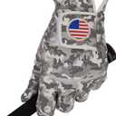 Patriot Golf Glove Ball Marker Men's Womens Premium Synthetic Left Hand Right Hand (Medium, Gray)