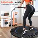 BCAN SP2 40/48" Foldable Mini Trampoline Max Load 330lbs/440lbs, Fitness Rebounder with Adjustable Foam Handle, Exercise Trampoline for Adults Indoor/Garden Workout | FED Fitness