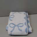 SmoothNovelty 4 Pcs Bow Hand Towels for Bathroom 13 x 29'' Soft 100% Cotton Coquette Face Towel Kitchen Decor Absorbent Preppy Bathroom Decor Bridal Shower Wedding Gift(Blue)