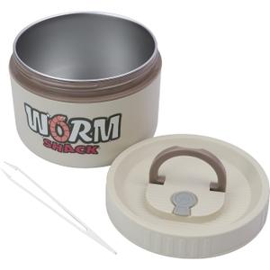 Fishing Bait Container, Insulated Stainless Steel, Live Bait Storage, Worm Storage Box, Nightcrawler Box, Bait Tank, Compact and Durable,Small and Portable, Keeps Bait Fresh and Alive