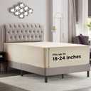 Empyrean Beige Cream Extra Deep Pocket King Fitted Sheet Only, Hotel Luxury King Size Fitted Sheets Easily Fits 18 to 24 Inch Mattress, Super Soft, Wrinkle-Free Bottom Sheets with Corner Straps