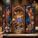Book Nook Kit for Adults, Booknook DIY Miniature House Kit, 3D Wooden Puzzles for Adults, Wood Gifts for Book Lovers Women Friends - Magic Academy